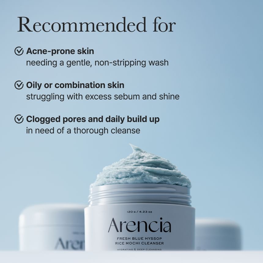 Arencia - Fresh Blue Hyssop Rice Mochi Cleanser - Gallery 6