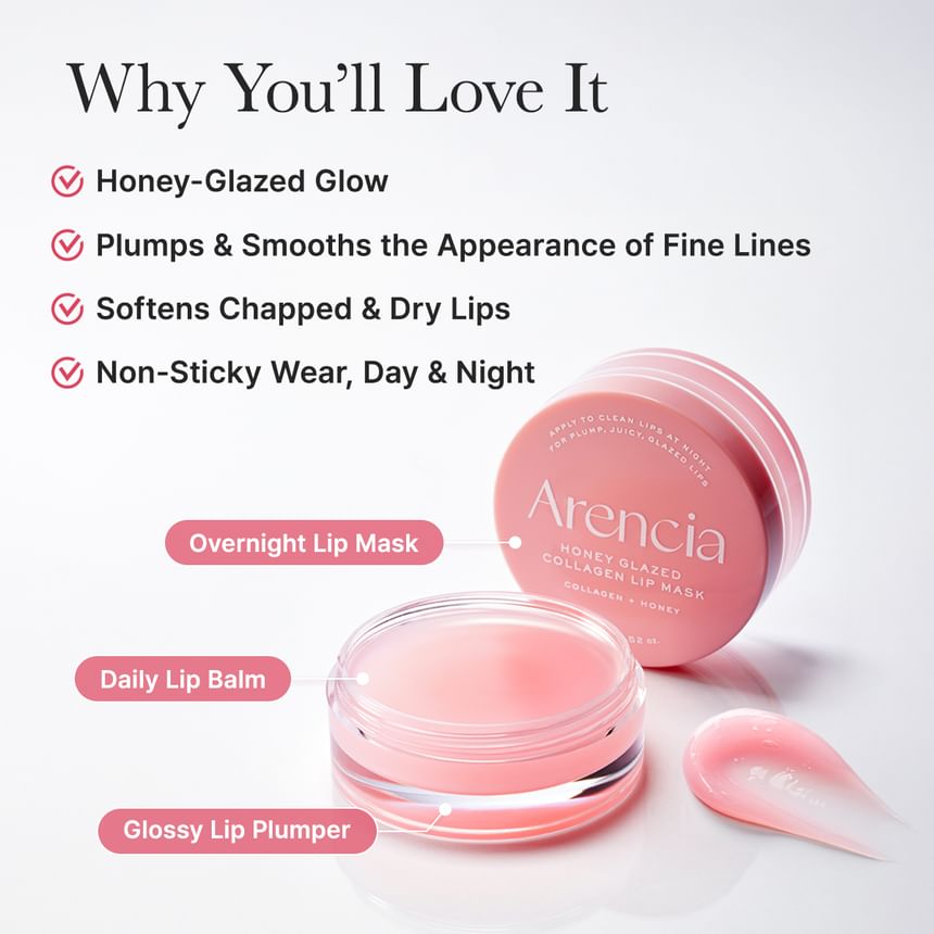 Arencia - Honey Glazed Collagen Lip Mask - Gallery 2