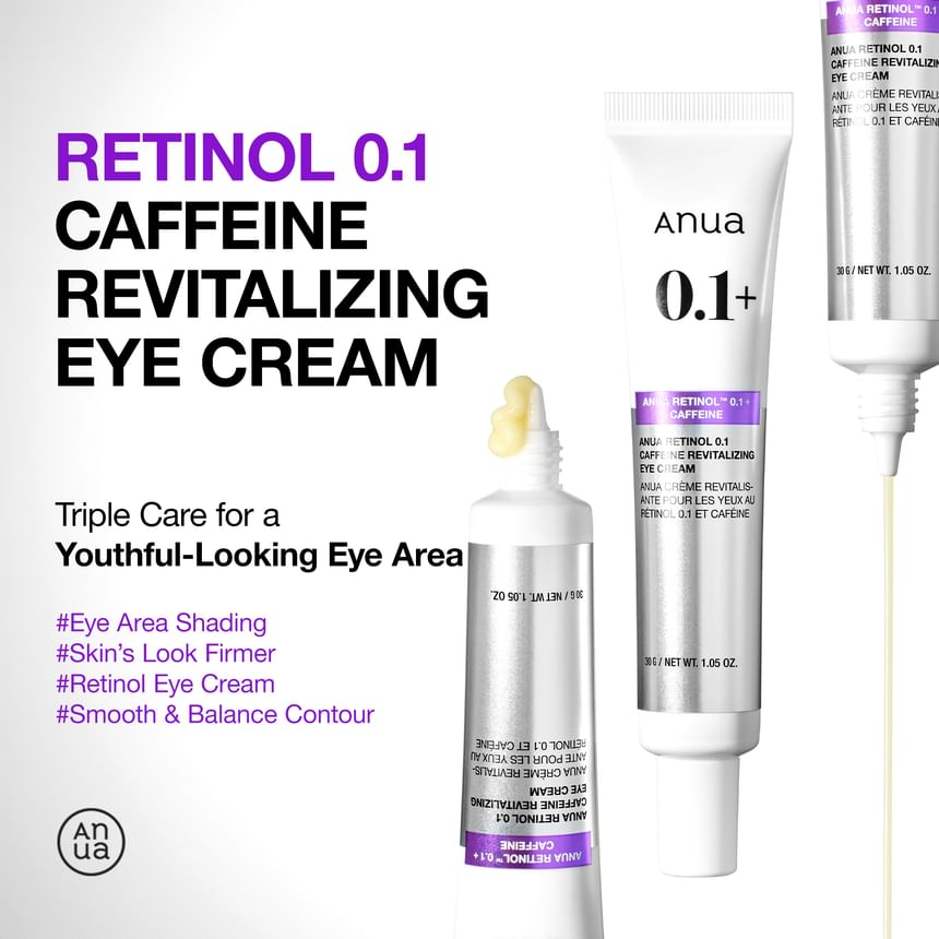 Anua - Retinol 0.1 Caffeine Revitalizing Eye Cream - Gallery 1