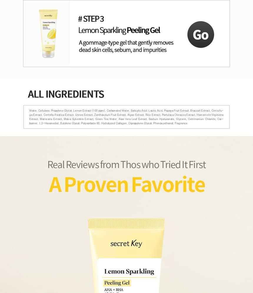 Secret Key - Lemon Sparkling Peeling Gel - Gallery 18