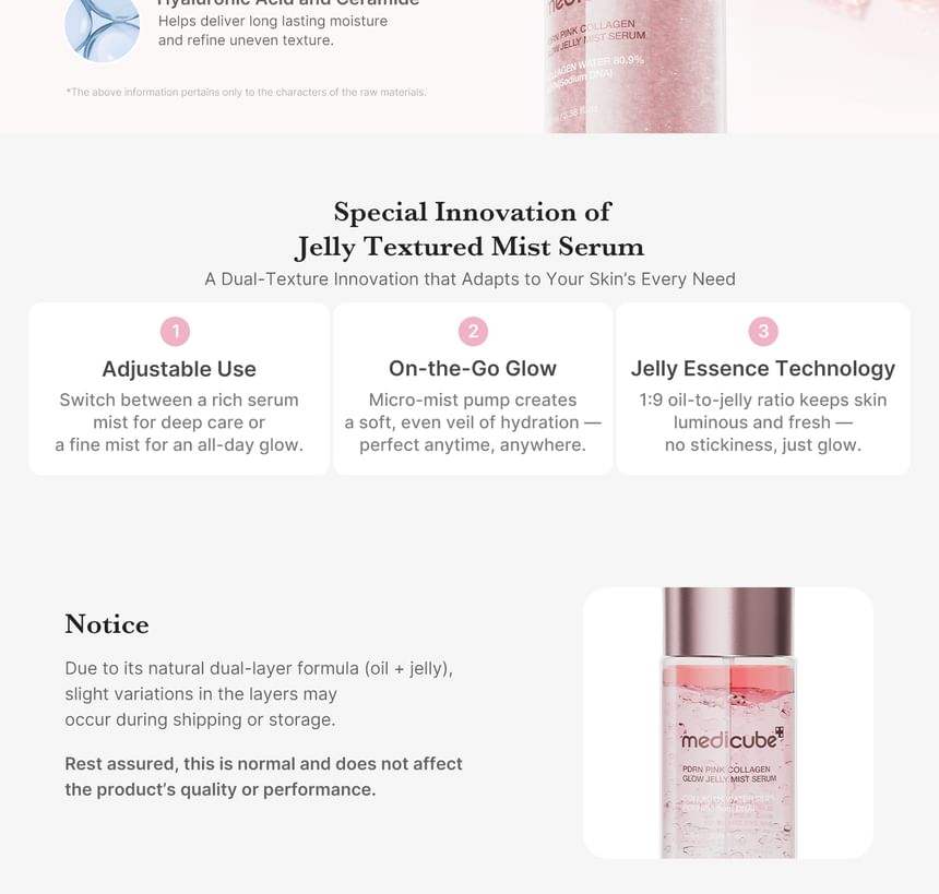 medicube - PDRN Pink Collagen Glow Jelly Mist Serum 100ml - Gallery 3