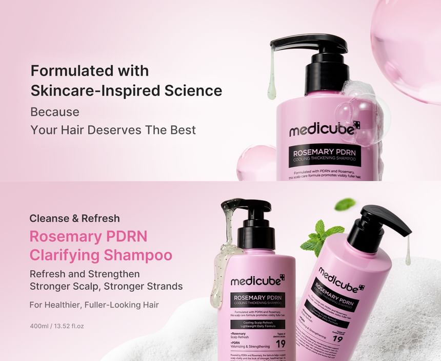 medicube - Rosemary PDRN Cooling Thickening Shampoo 400ml - Gallery 1