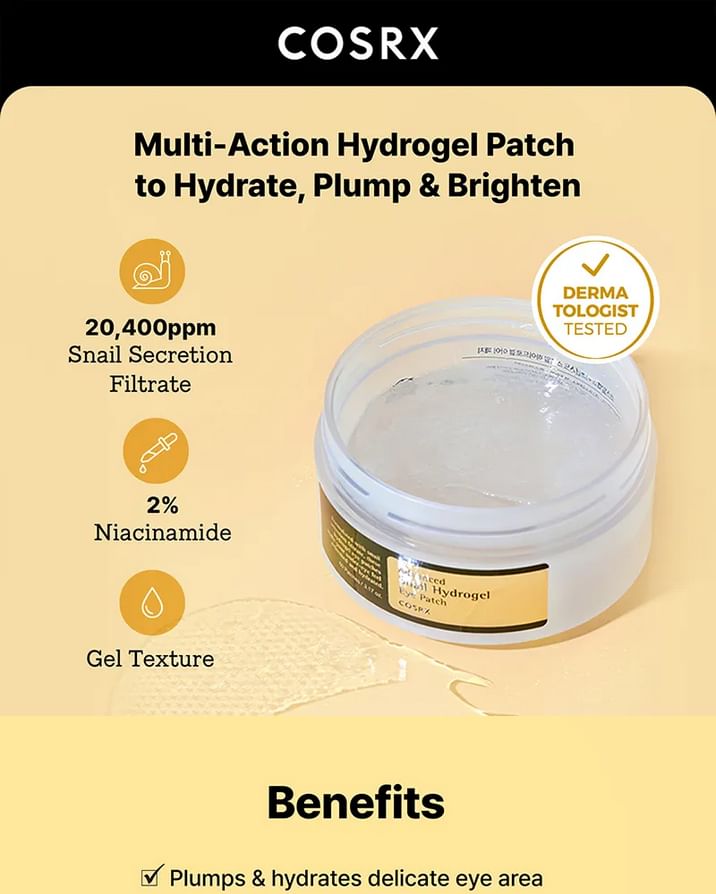 COSRX - Advanced Snail Hydrogel Eye Patch [60 Patches] - Gallery 1