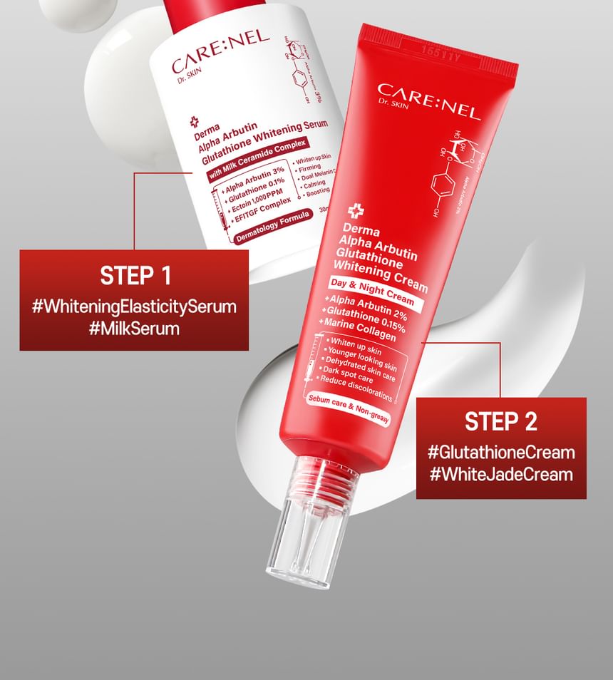 CARE:NEL - Derma Alpha Arbutin Glutathione Whitening Cream 45ml - Gallery 32