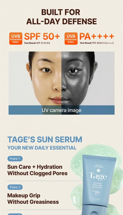 Tage - Cica-Tree Water Jelly Sun Serum 50ml - Gallery 3