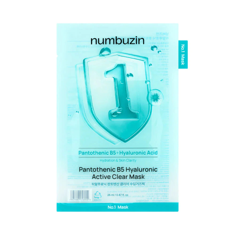 numbuzin - No.1 Pantothenic B5 Hyaluronic Active Clear Mask
