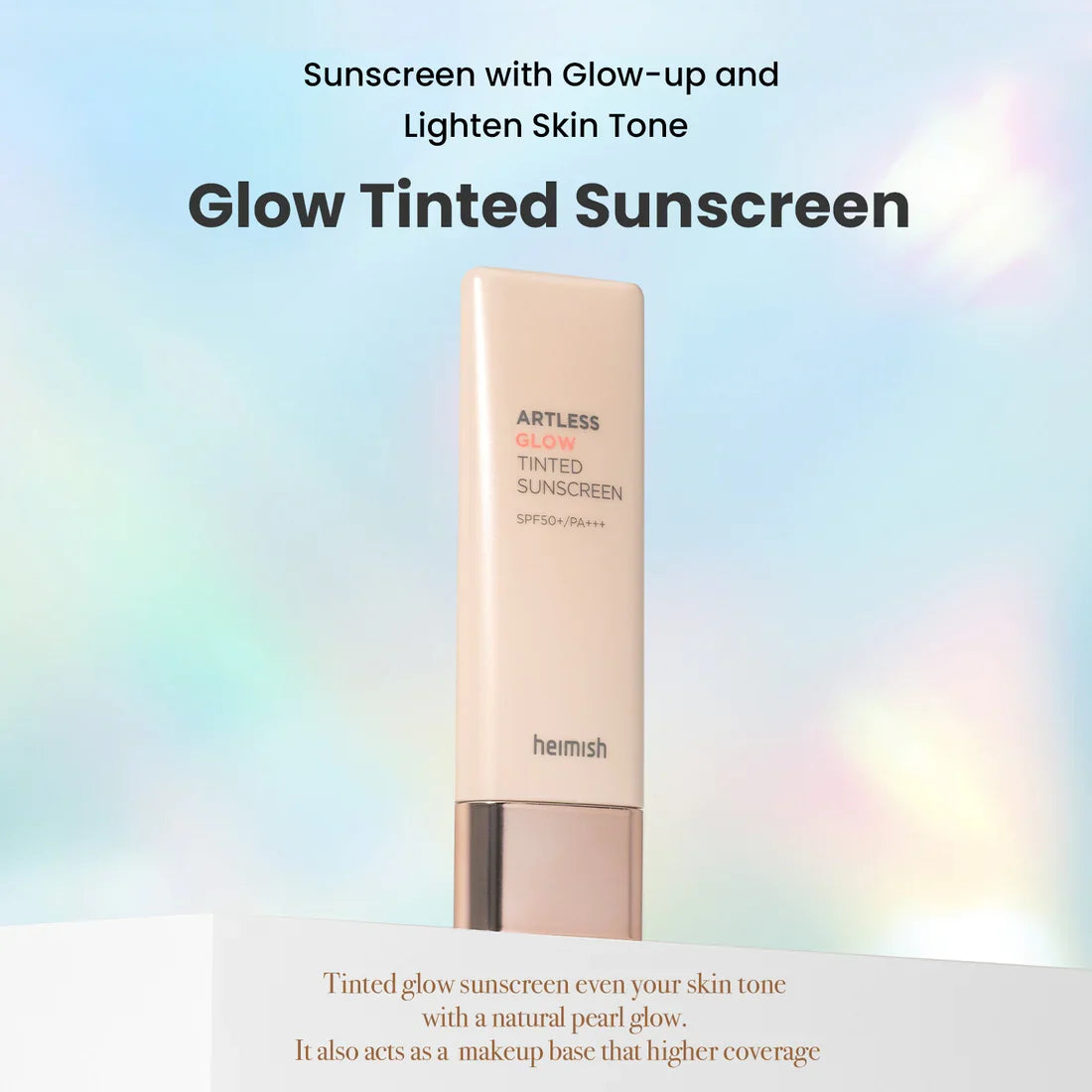Artless Glow Tinted Sunscreen Shine Beige SPF50 - Gallery 1