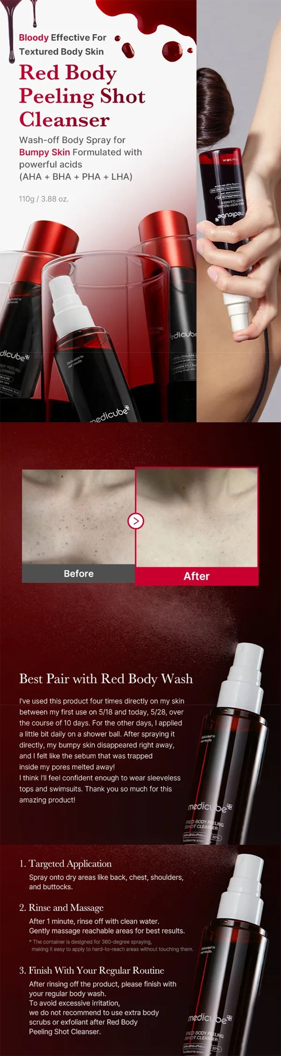 medicube - Red Acne Body Peeling Shot - Gallery 1
