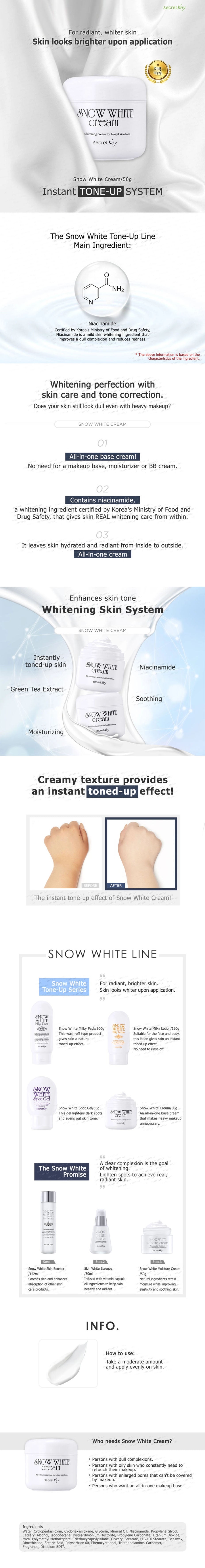 Secret Key - Snow White Cream 50g - Gallery 1