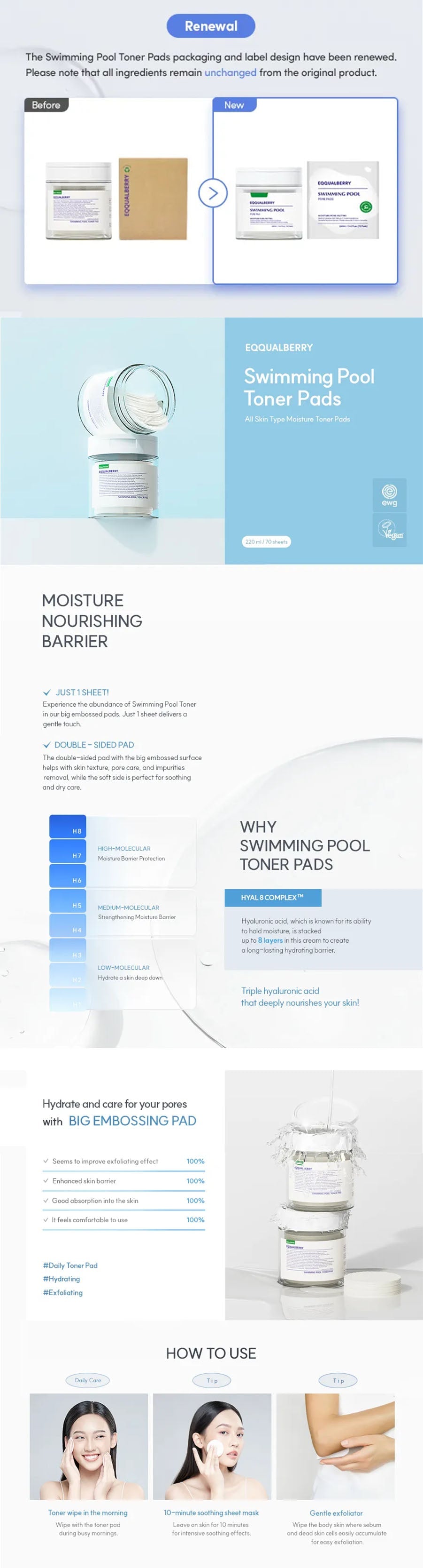 EQQUALBERRY - Swimming Pool Toner Pads - Gallery 1