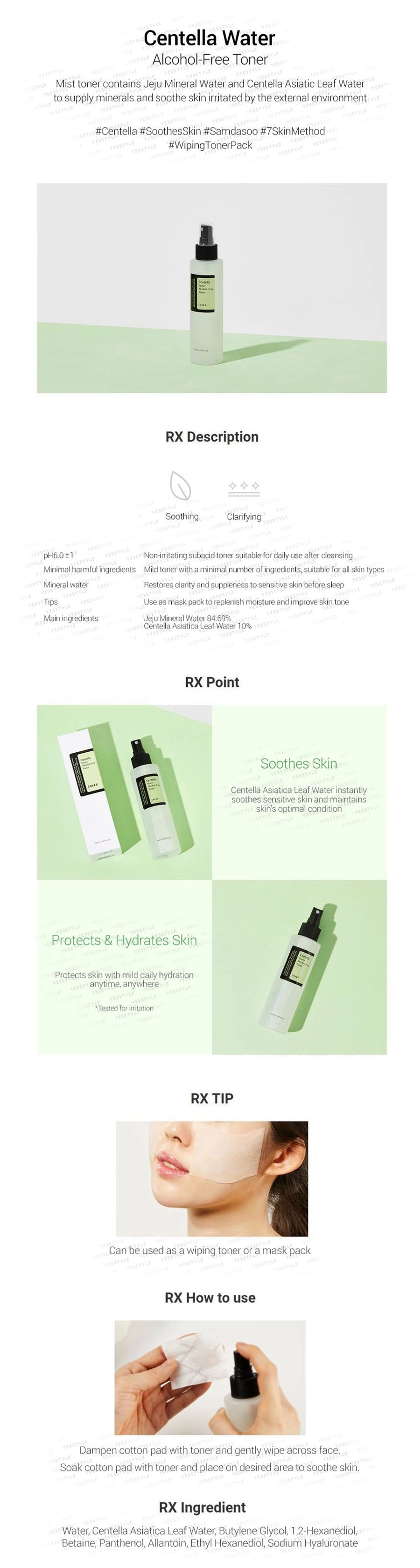 COSRX - Centella Water Alcohol-Free Toner 150ml - Gallery 1