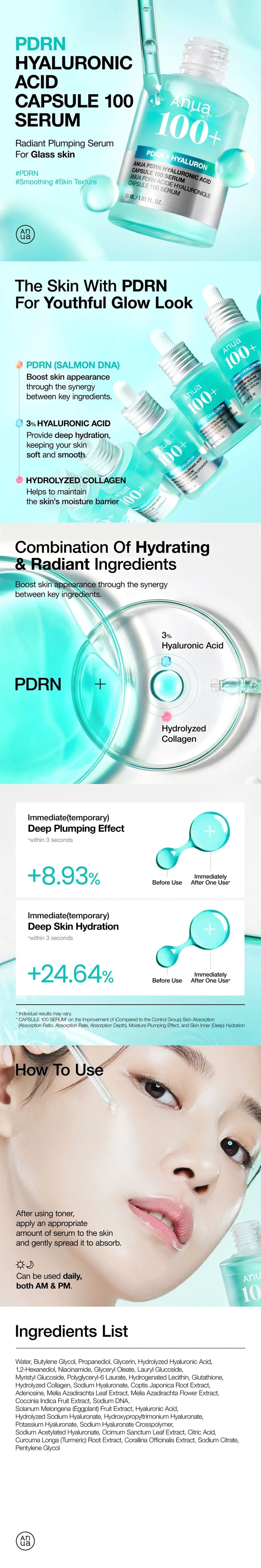 Anua - PDRN Hyaluronic Acid Capsule 100 Serum 30ml - Gallery 1