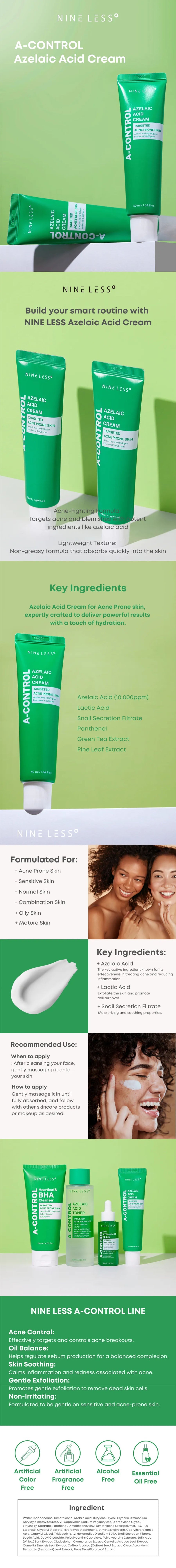 NINELESS - A-Control Azelaic Acid Cream - Gallery 1