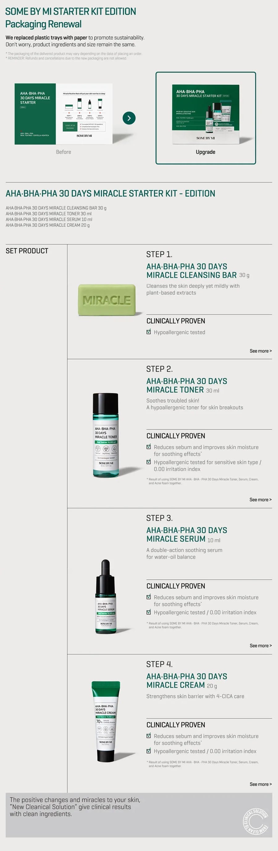 SOME BY MI - AHA, BHA, PHA 30 Days Miracle Starter KIT - Gallery 1