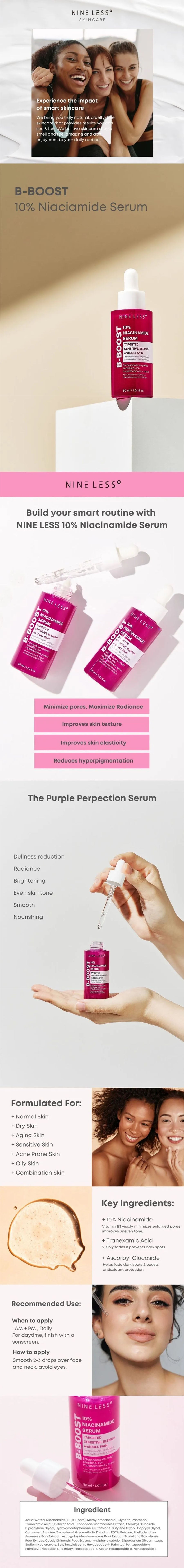 NINELESS B-boost 10% Niacinamide Serum - Gallery 1
