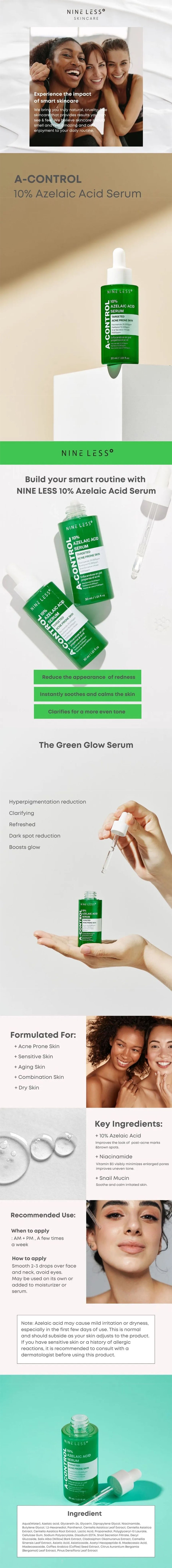 NINELESS A-Control 10% Azelaic Acid Serum - Gallery 1