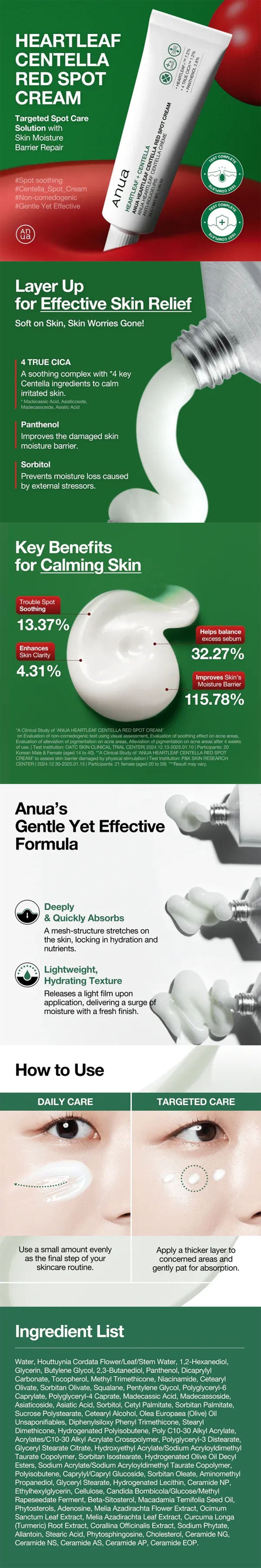 Anua - Heartleaf Centella Red Spot Cream - Gallery 1