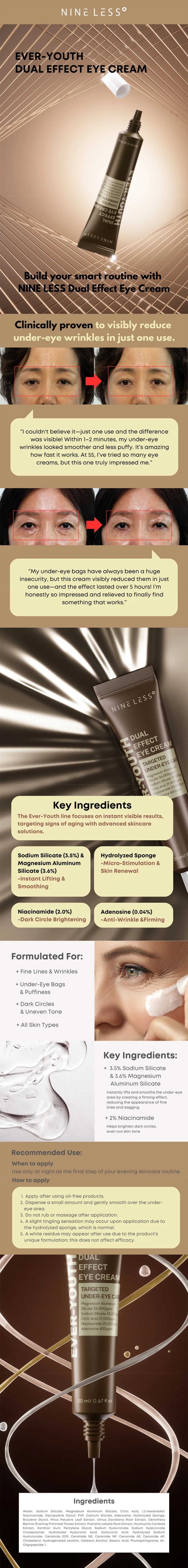NINELESS - Ever-Youth Dual Effect Eye Cream - Gallery 1