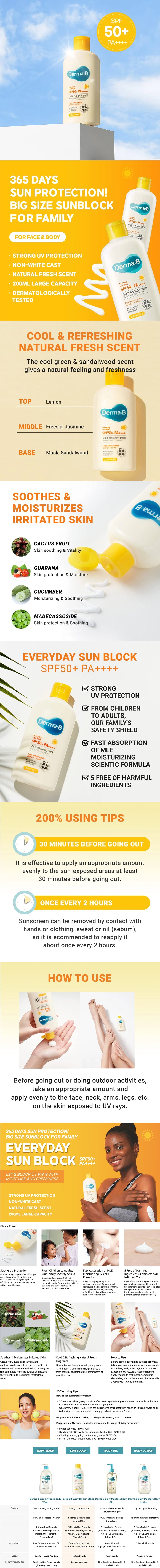 Derma:B Everyday Sun Block 200ml - Gallery 1