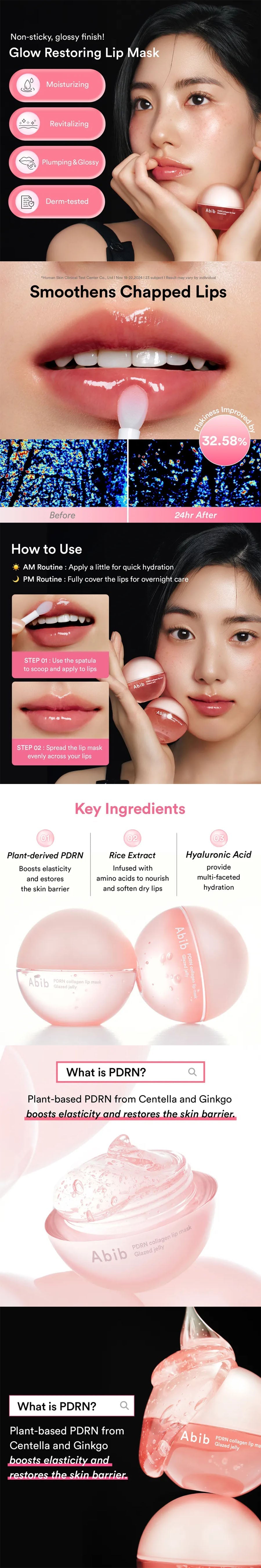 Abib - PDRN Collagen Lip Mask Glazed Jelly - Gallery 1