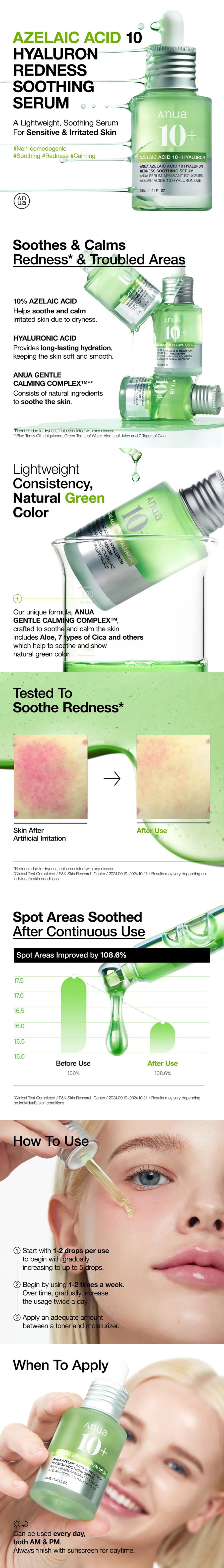 Anua - Azelaic Acid 10 Hyaluron Redness Soothing Serum - Gallery 1