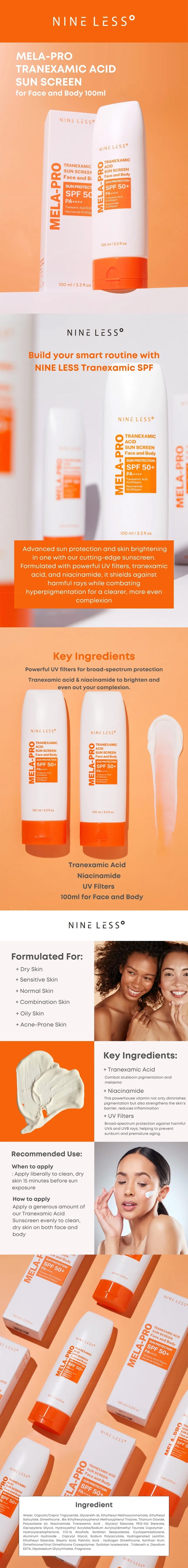 NINELESS - Mela-Pro Tranexamic Acid Sun Screen 100ml - Gallery 1