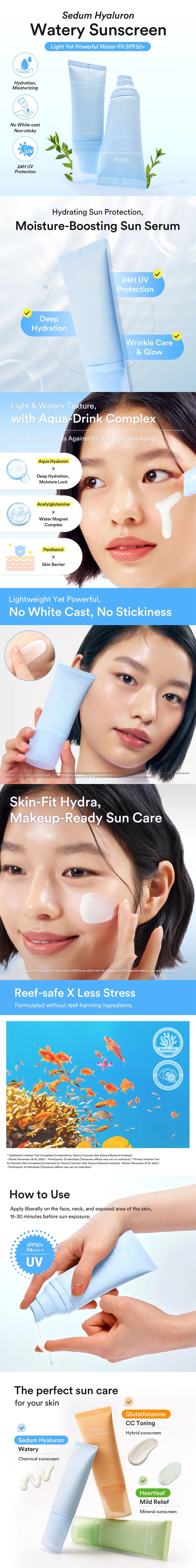 Abib - Sedum Hyaluron Sunscreen Watery Tube - Gallery 1