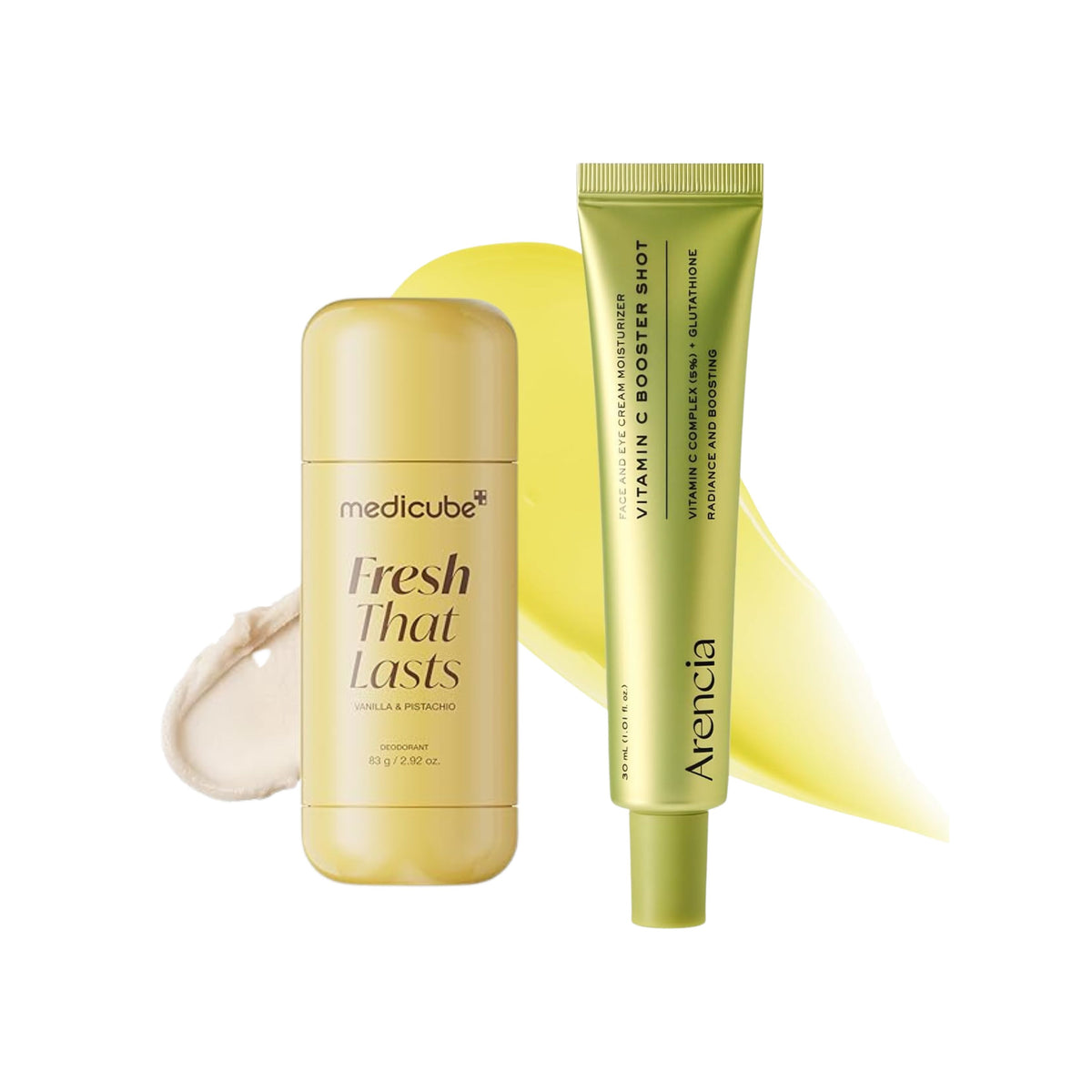 [Brighter & Perfumed Duo] medicube - vanilla & pistachio deodorant 80g - ARENCIA - Vitamin C Booster Shot 30ml