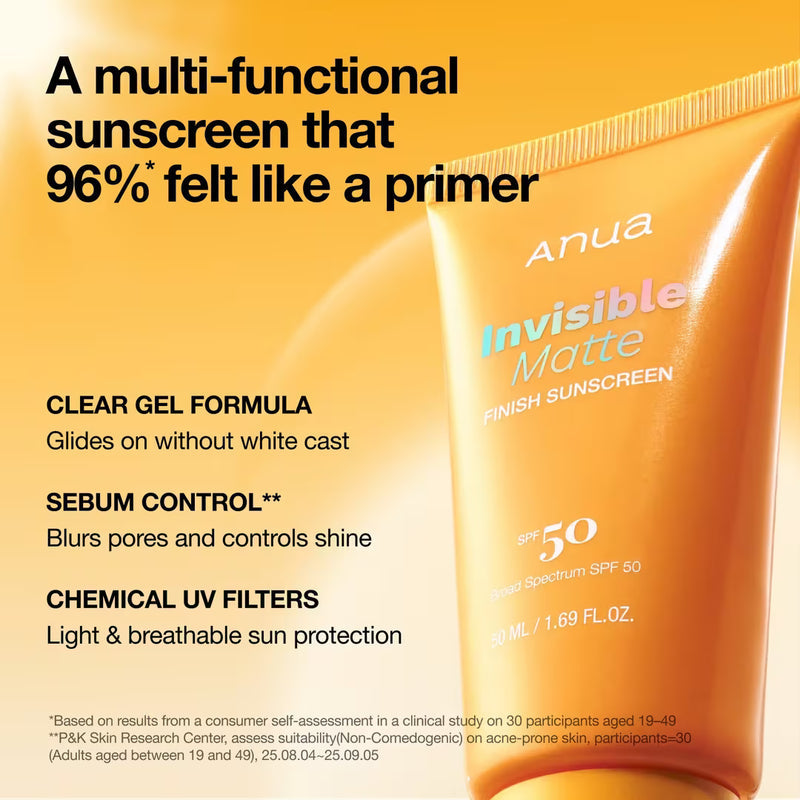 Anua - Invisible Matte Finish Sunscreen - Gallery 4