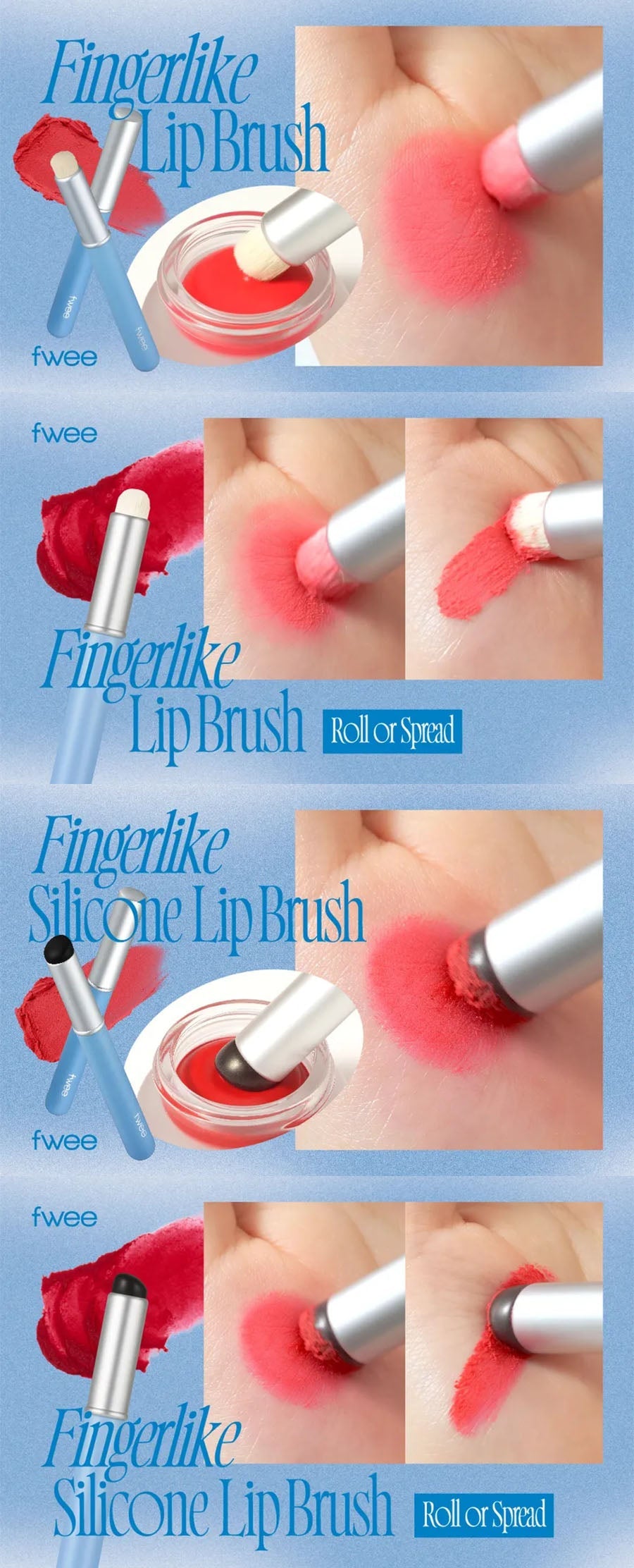 fwee - Fingerlike Lip Brush - 2 Types - Gallery 1